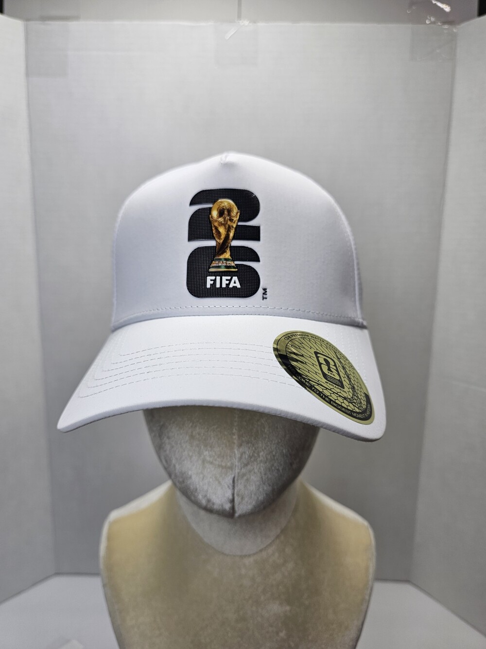 FIFA World Cup 26 Trophy White Hat Cap C3-R Water Resistant One Size New